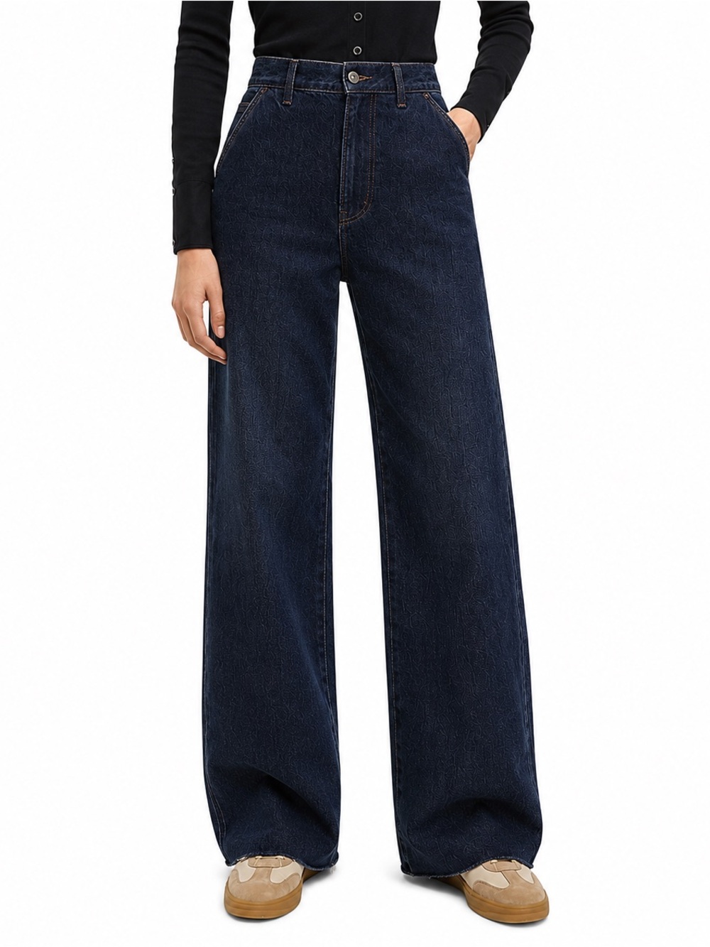 Veronica Beard Taylor Relaxed Wide Leg Jeans Rodeo Clean Wash Size 25